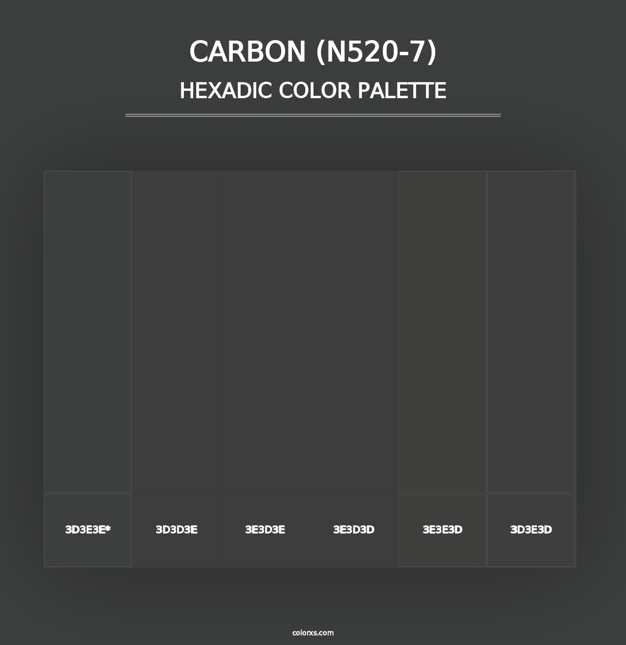 Carbon (N520-7) - Hexadic Color Palette