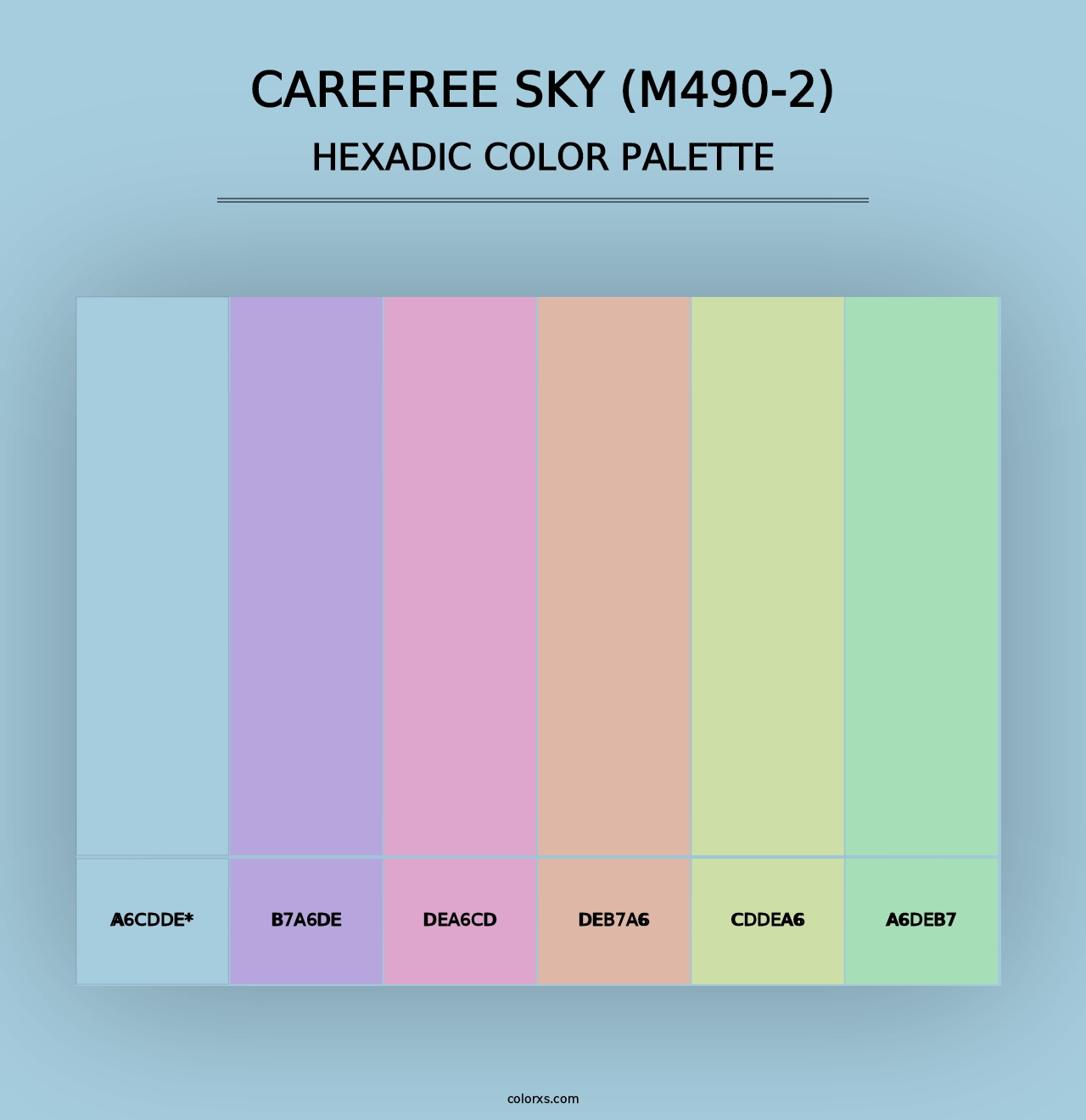 Carefree Sky (M490-2) - Hexadic Color Palette