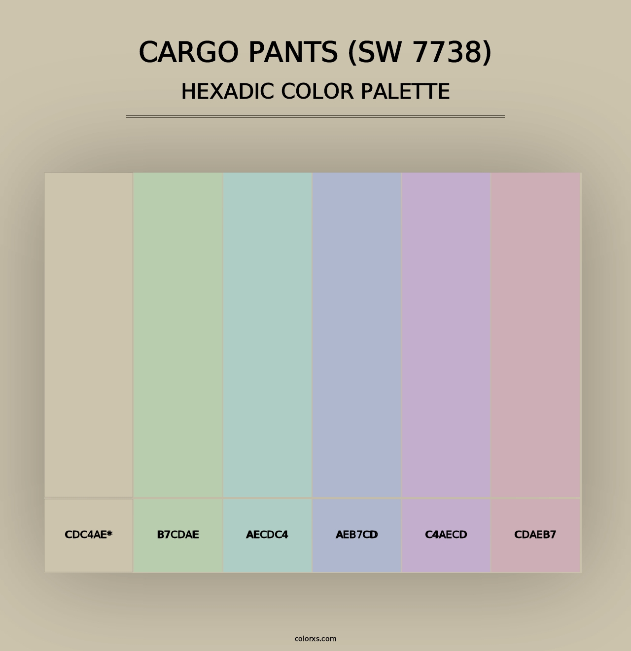 Cargo Pants (SW 7738) - Hexadic Color Palette