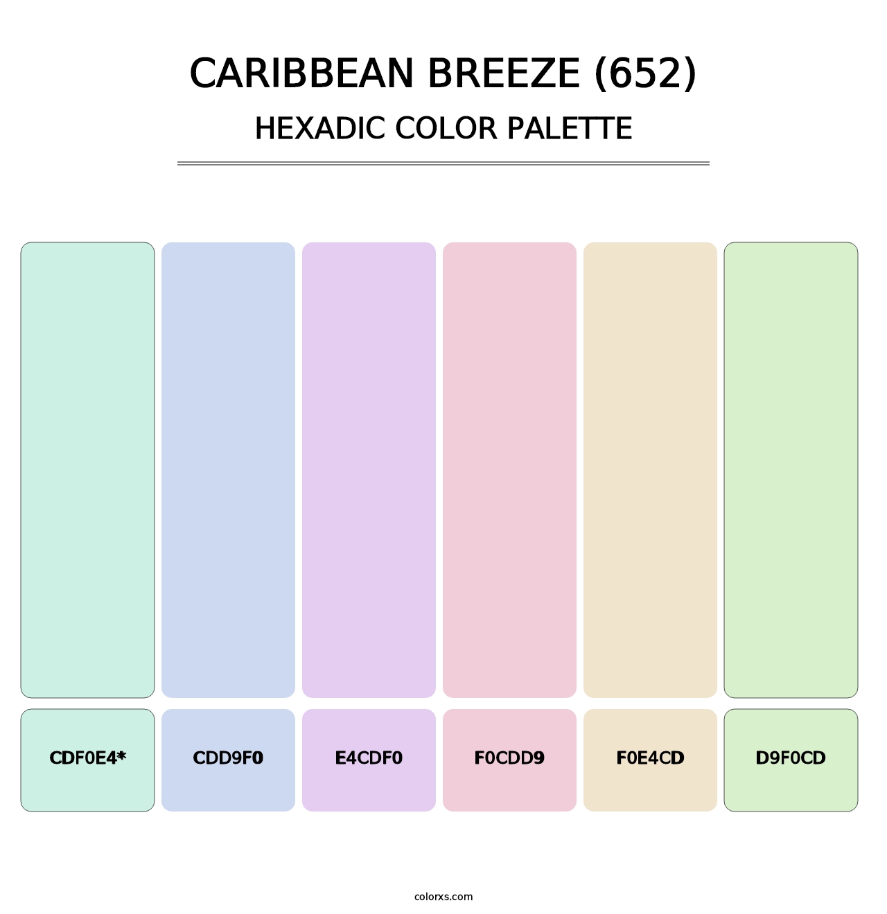 Caribbean Breeze (652) - Hexadic Color Palette