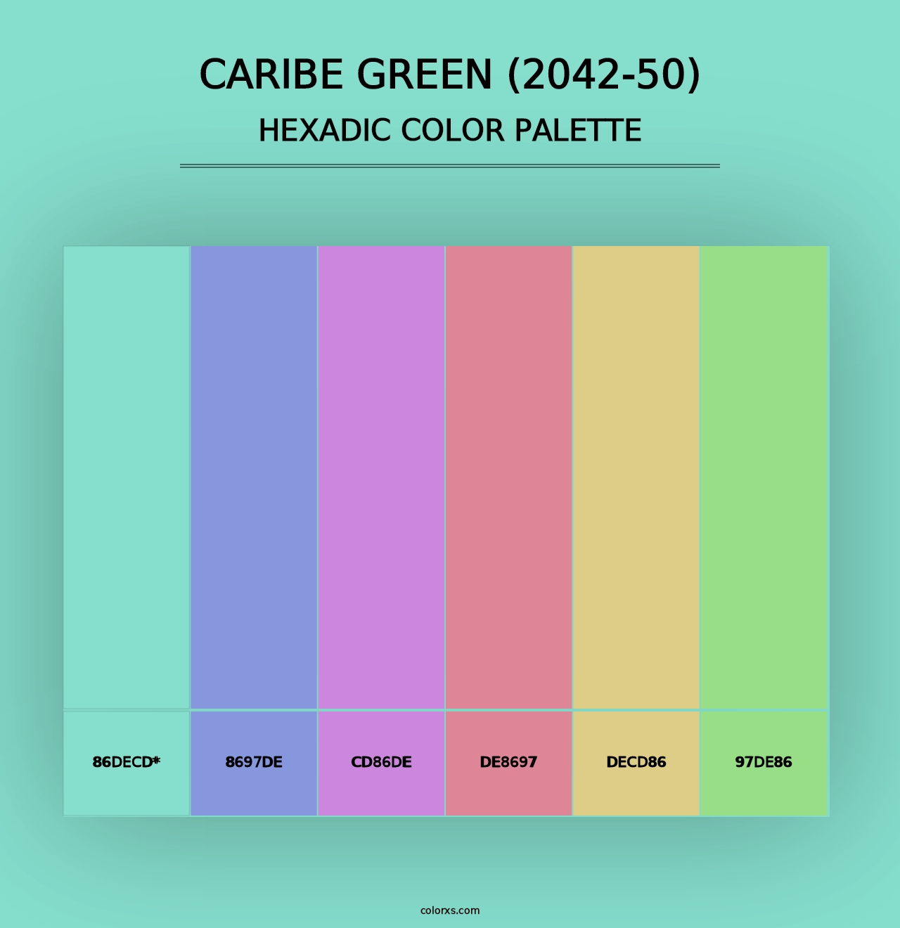 Caribe Green (2042-50) - Hexadic Color Palette