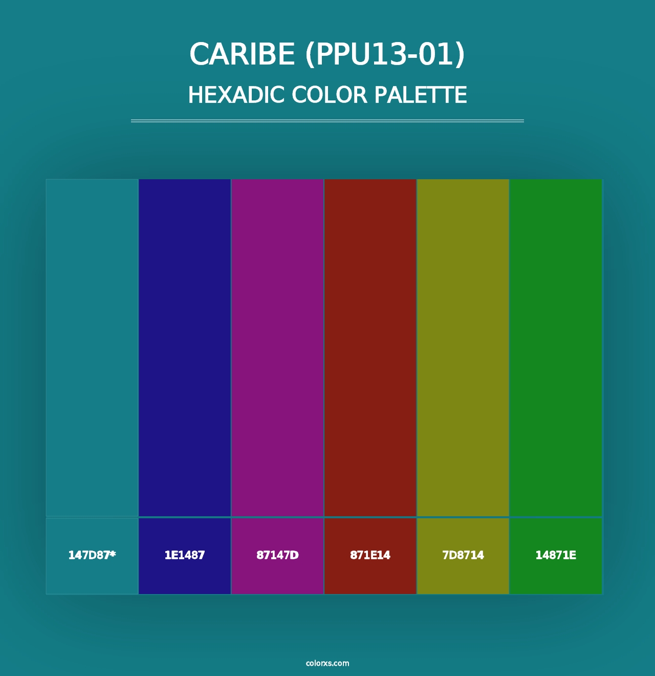 Caribe (PPU13-01) - Hexadic Color Palette