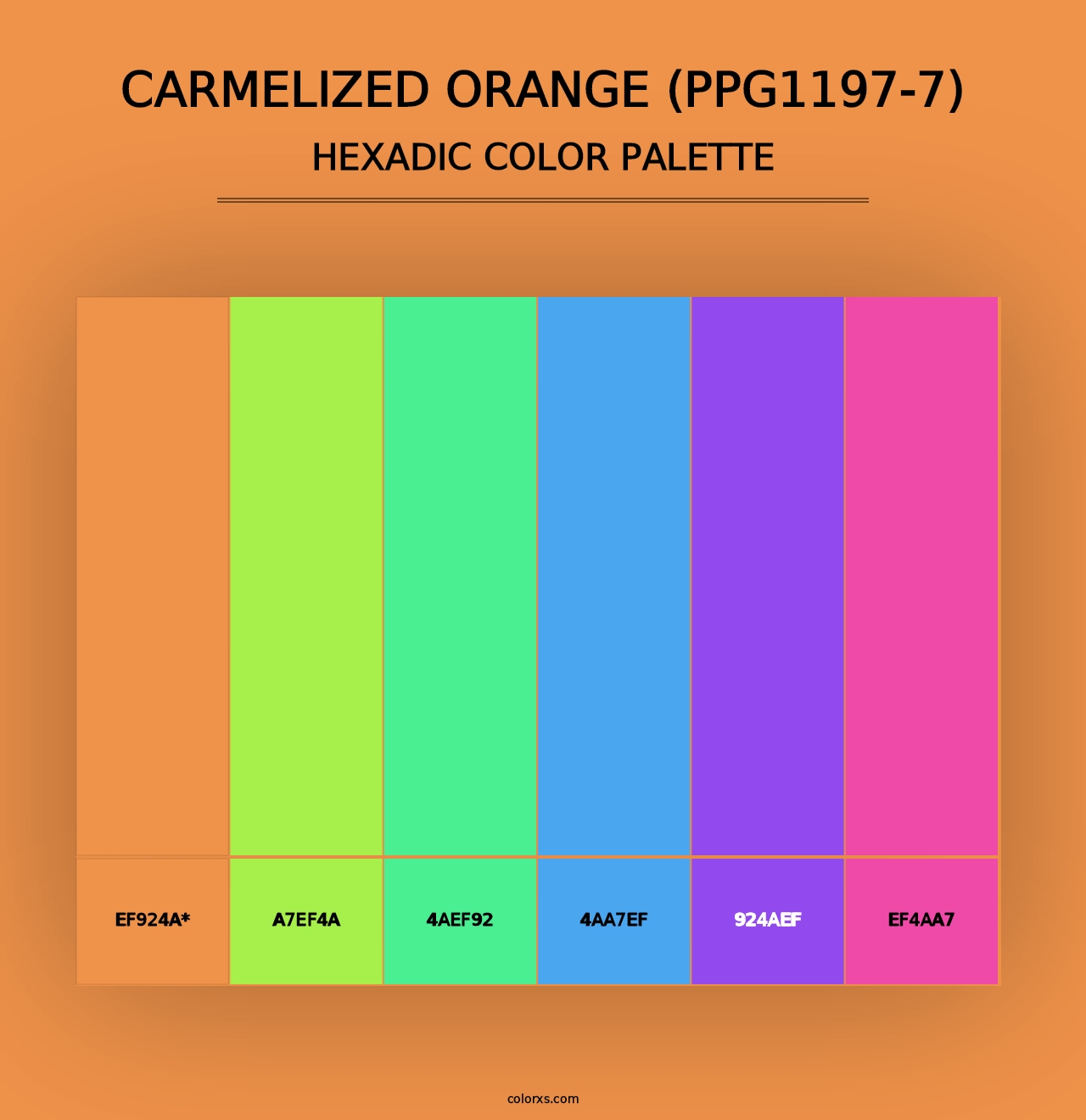 Carmelized Orange (PPG1197-7) - Hexadic Color Palette