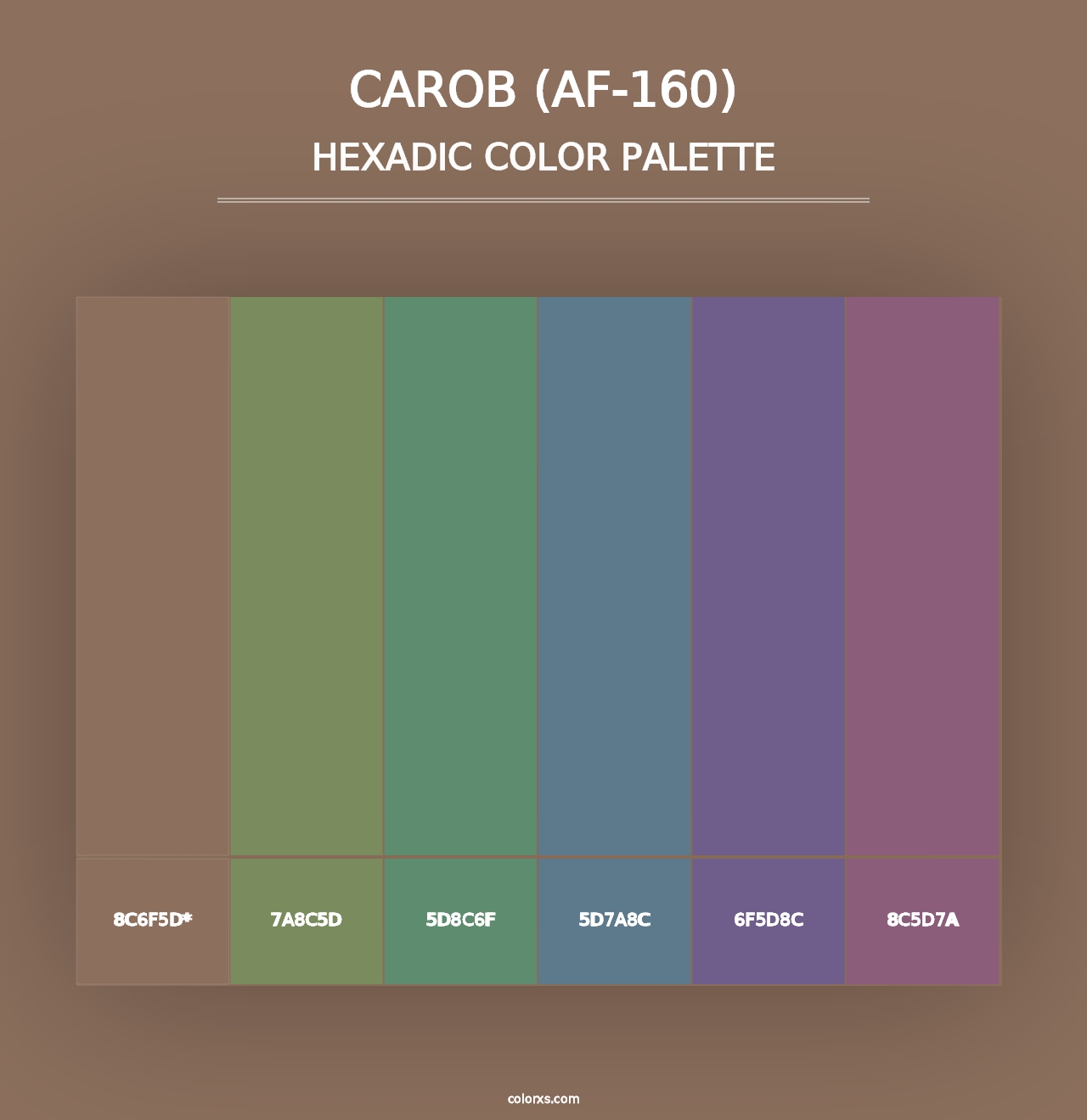 Carob (AF-160) - Hexadic Color Palette