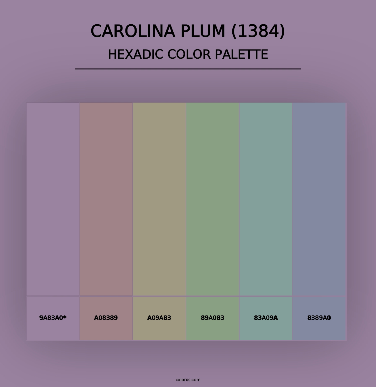 Carolina Plum (1384) - Hexadic Color Palette