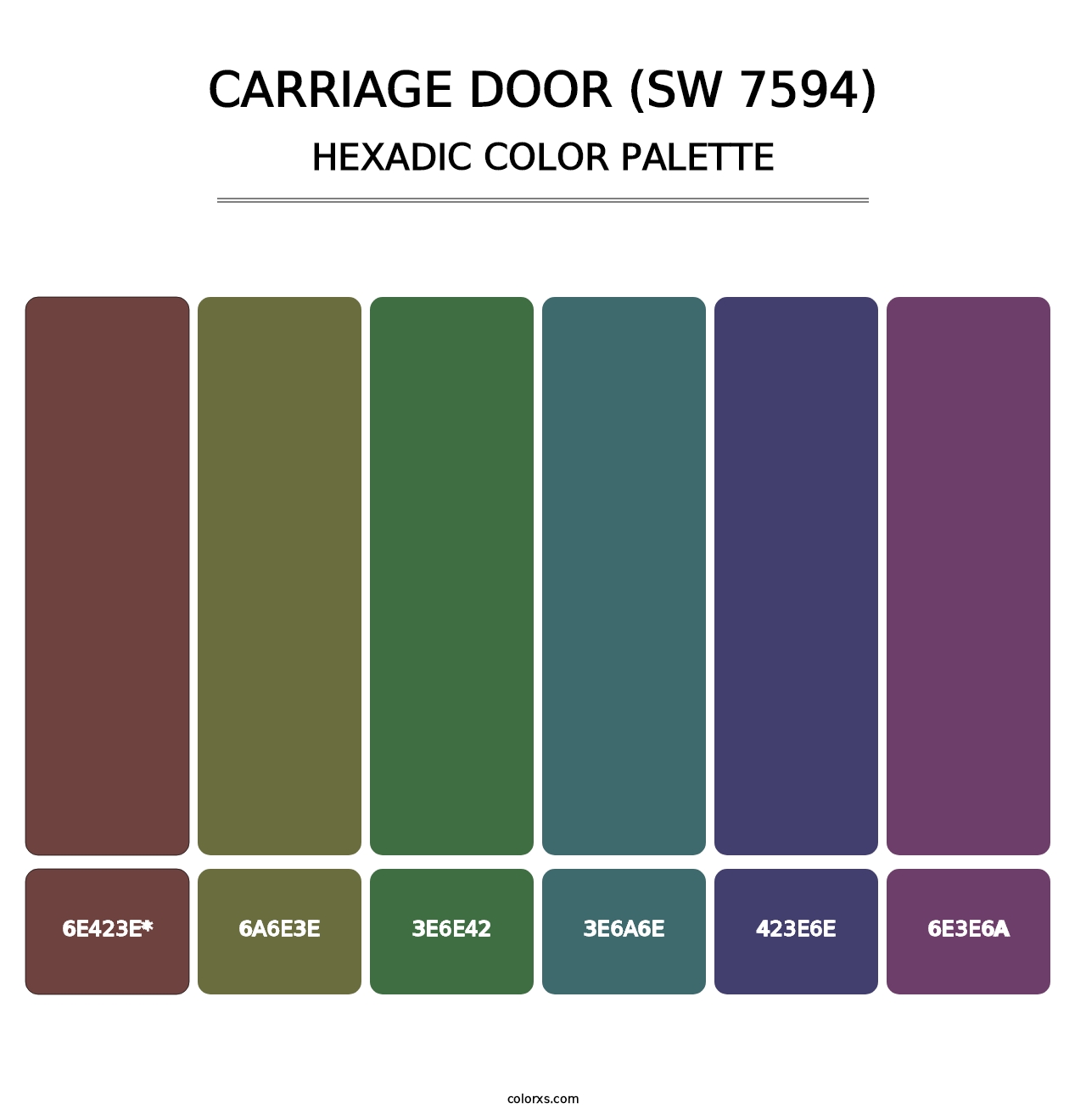 Carriage Door (SW 7594) - Hexadic Color Palette