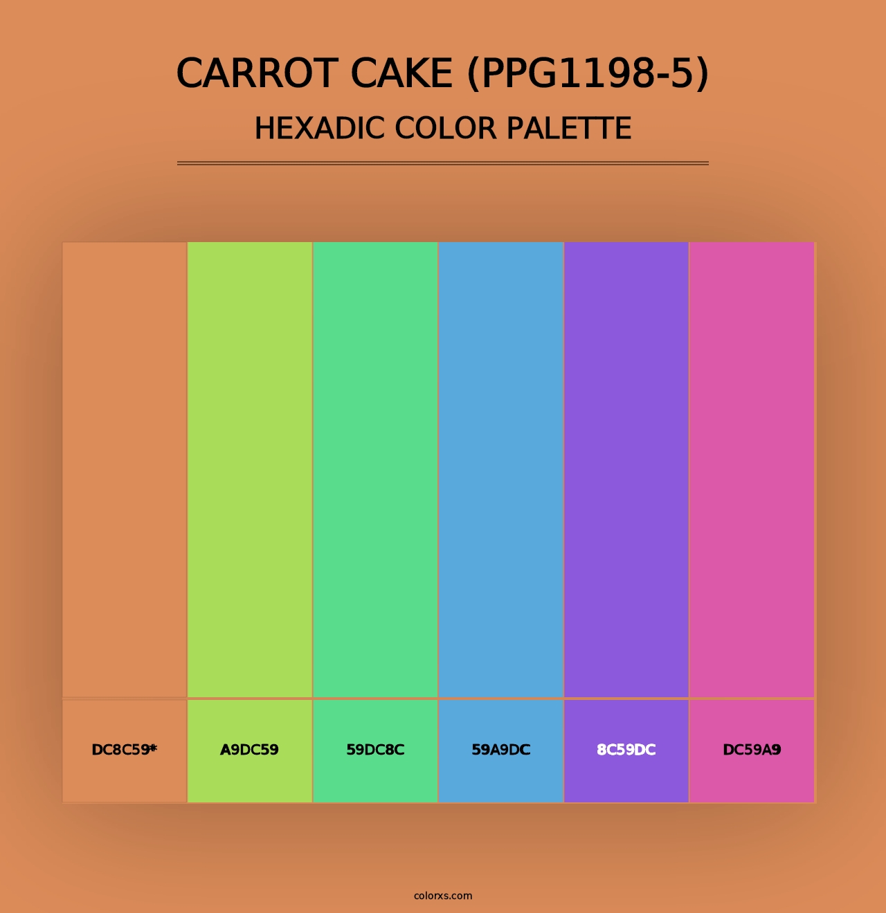 Carrot Cake (PPG1198-5) - Hexadic Color Palette