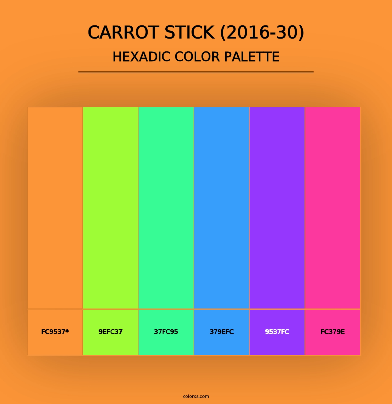 Carrot Stick (2016-30) - Hexadic Color Palette