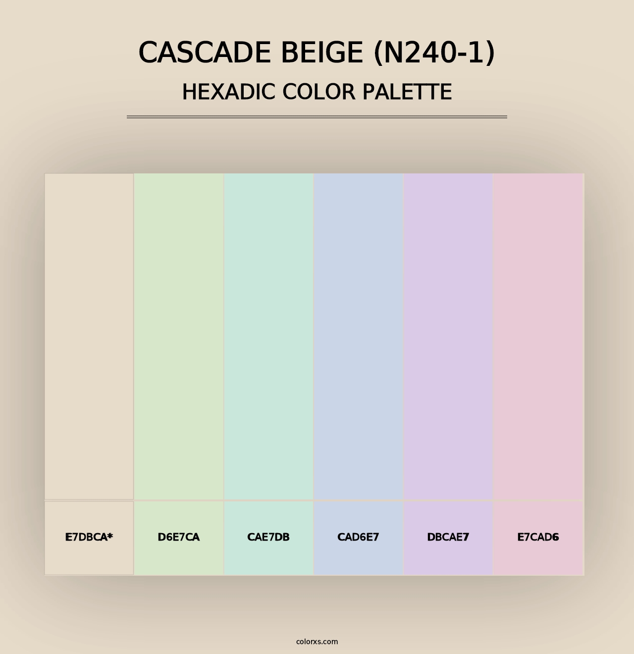 Cascade Beige (N240-1) - Hexadic Color Palette