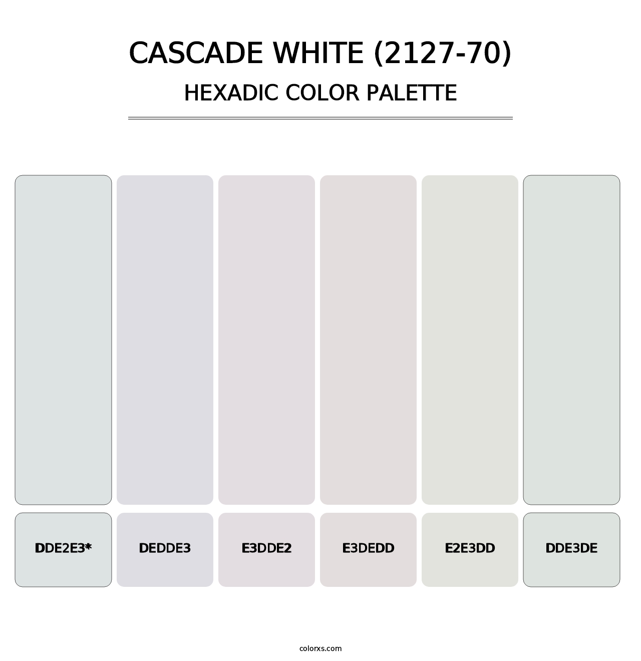 Cascade White (2127-70) - Hexadic Color Palette