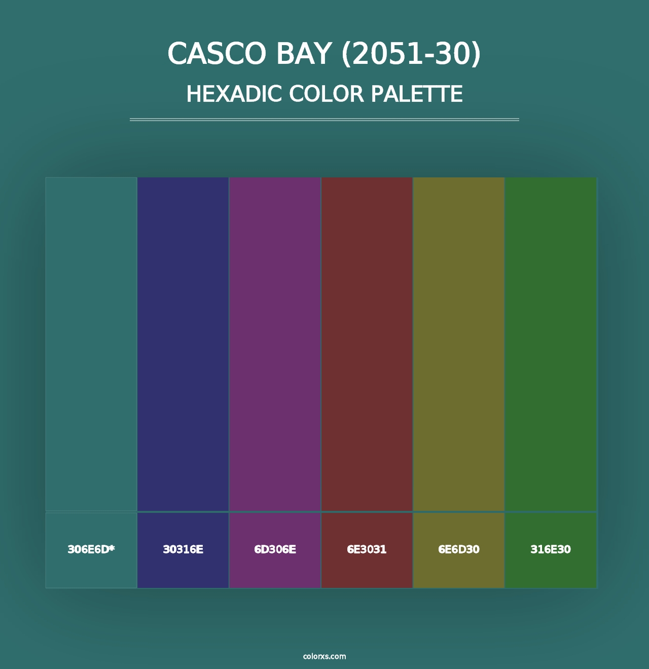 Casco Bay (2051-30) - Hexadic Color Palette