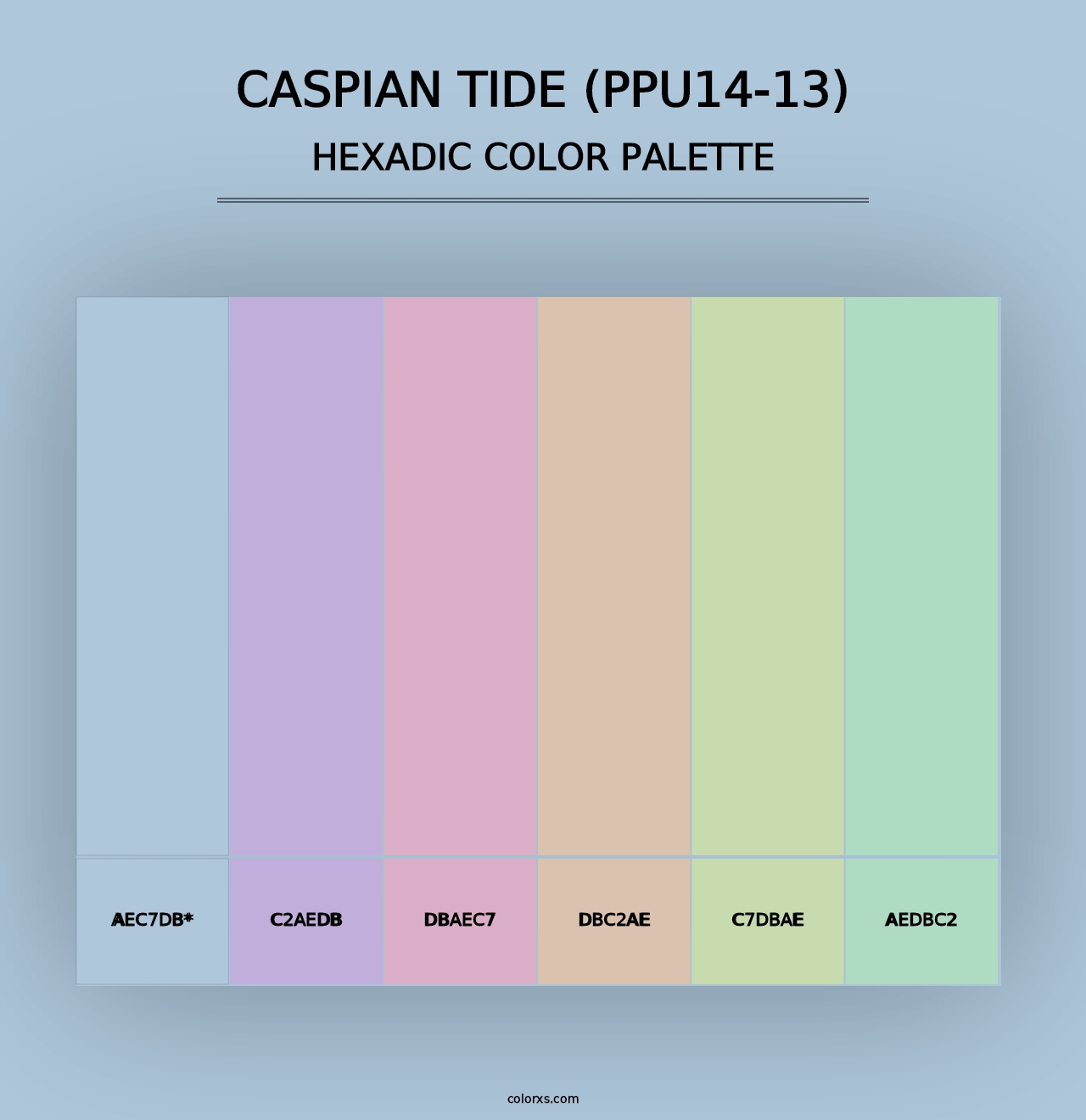 Caspian Tide (PPU14-13) - Hexadic Color Palette