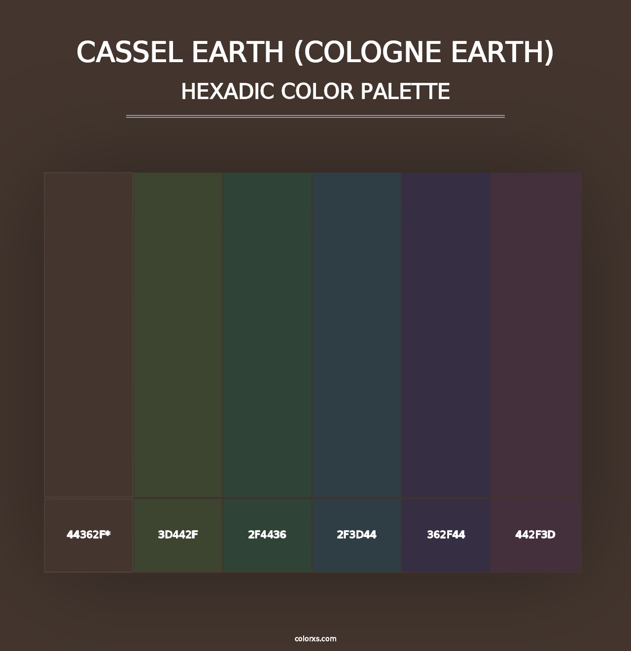 Cassel Earth (Cologne Earth) - Hexadic Color Palette