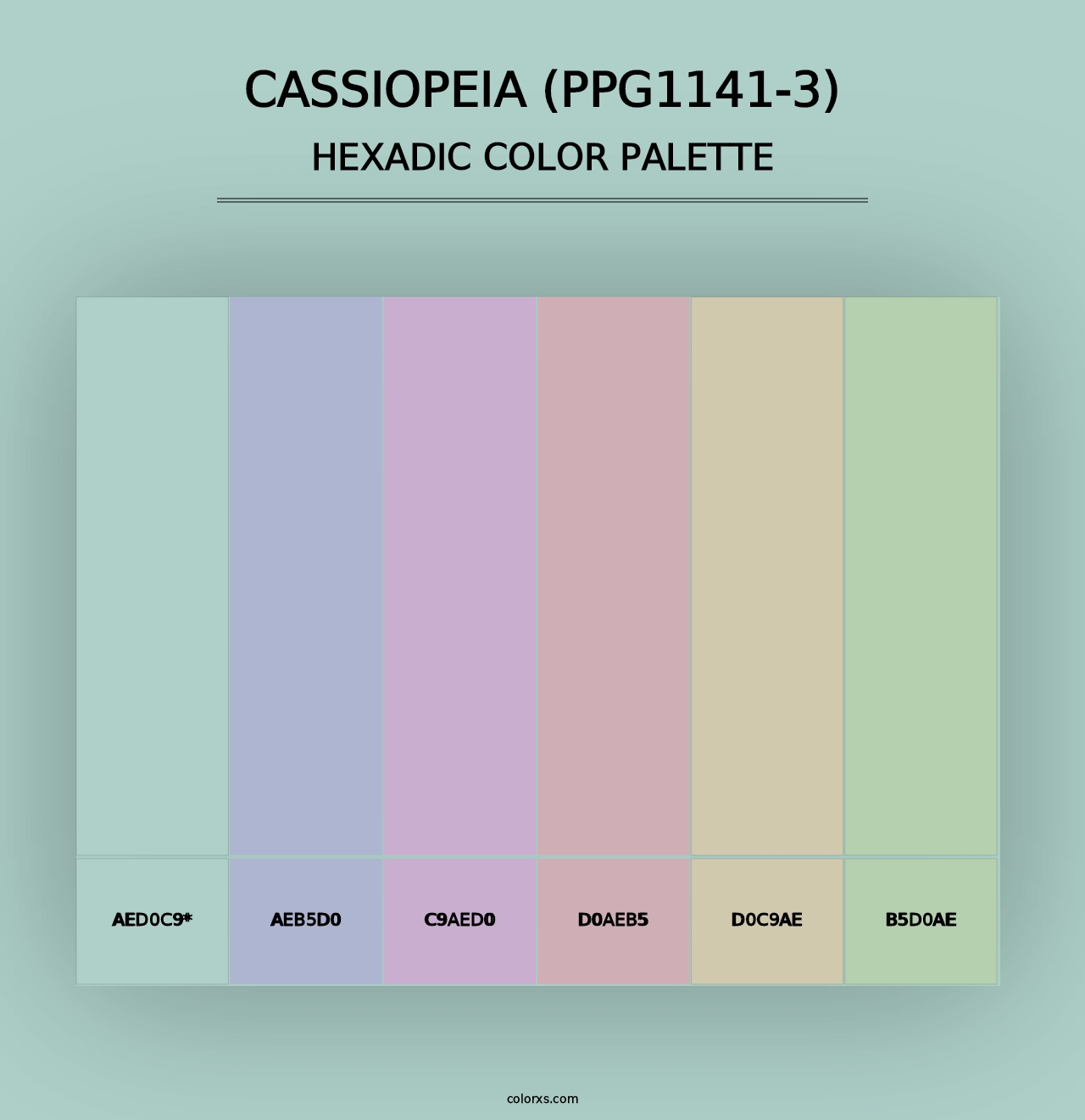 Cassiopeia (PPG1141-3) - Hexadic Color Palette