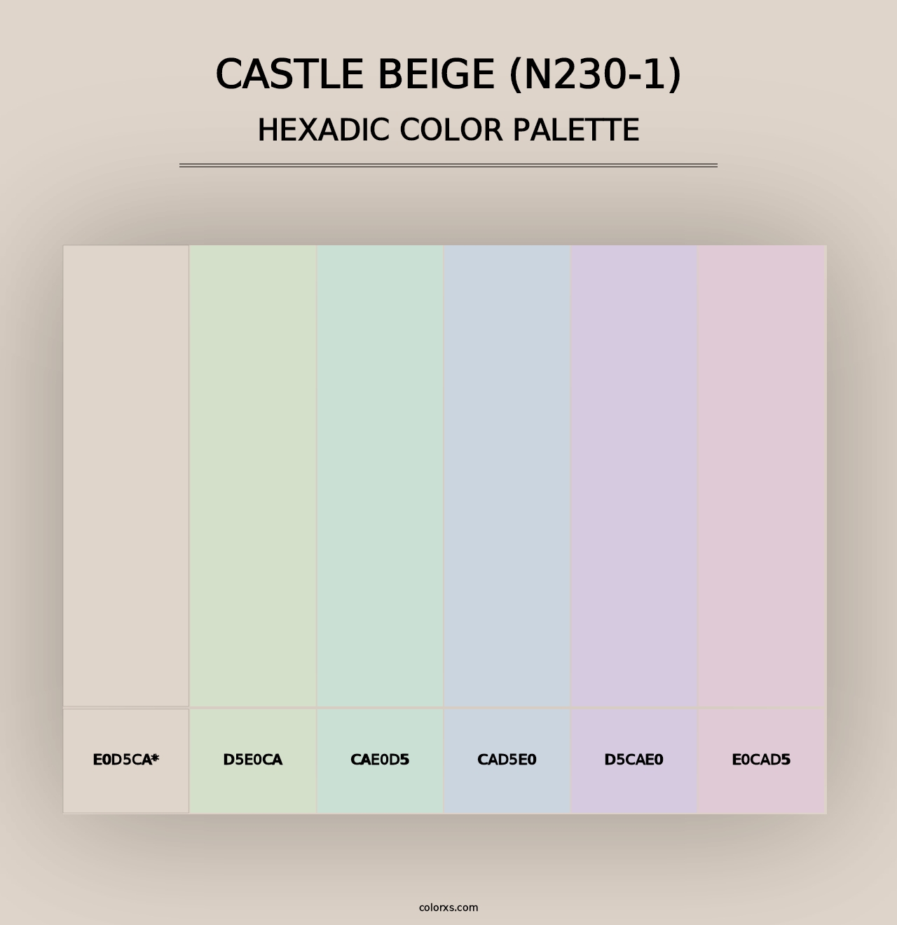 Castle Beige (N230-1) - Hexadic Color Palette