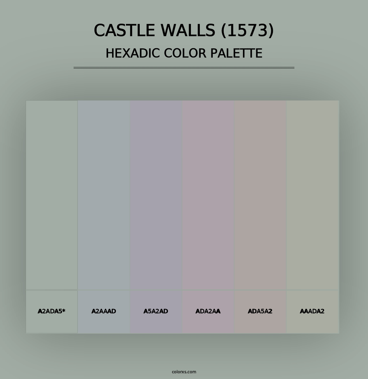 Castle Walls (1573) - Hexadic Color Palette