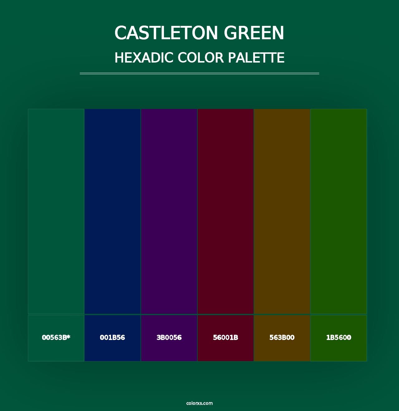 Castleton Green - Hexadic Color Palette