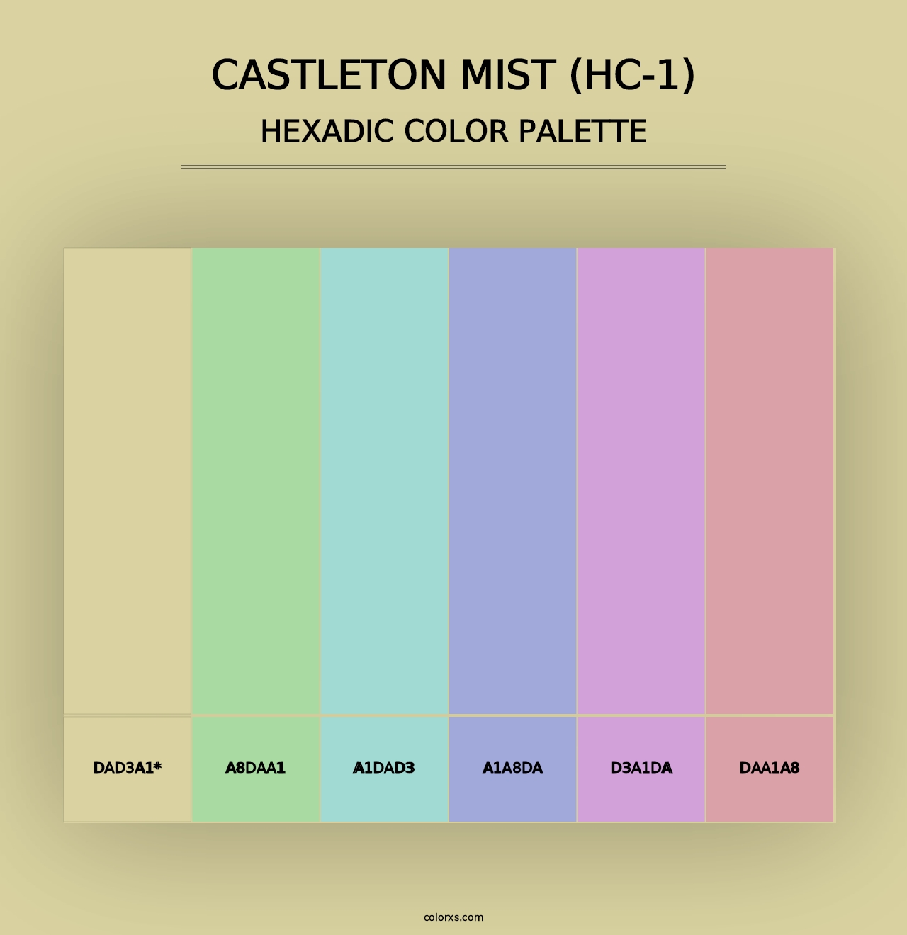 Castleton Mist (HC-1) - Hexadic Color Palette