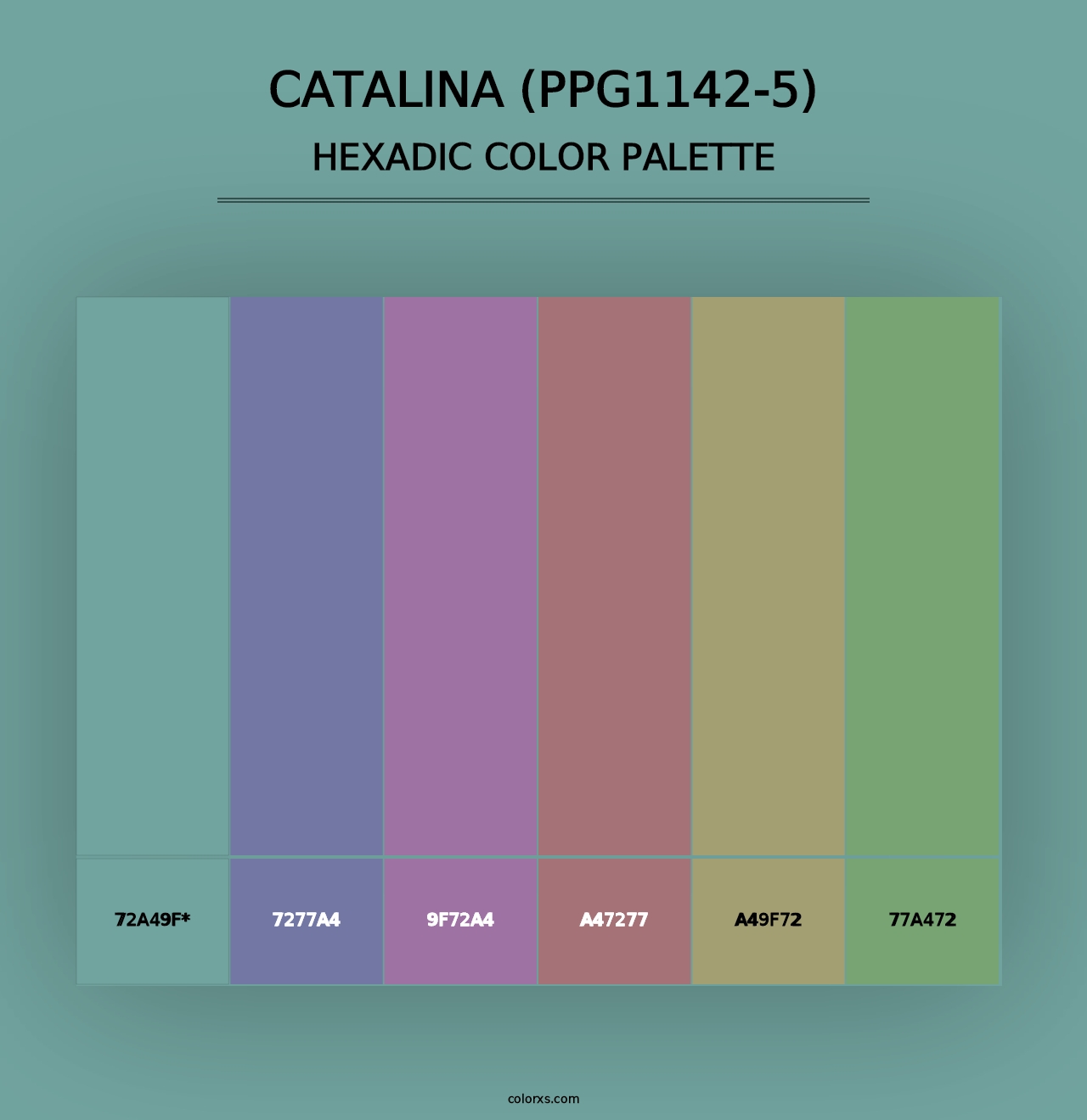 Catalina (PPG1142-5) - Hexadic Color Palette