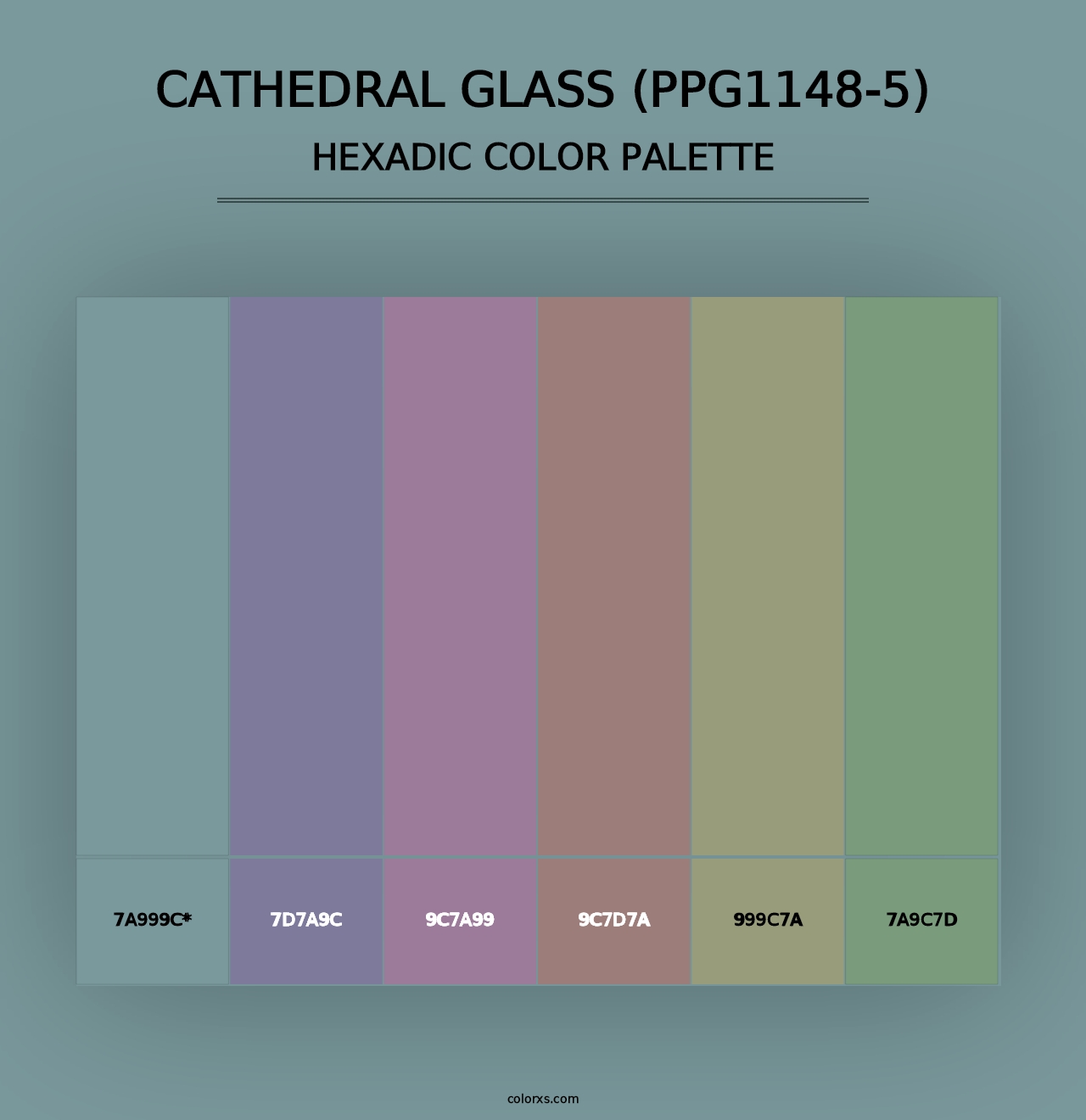 Cathedral Glass (PPG1148-5) - Hexadic Color Palette