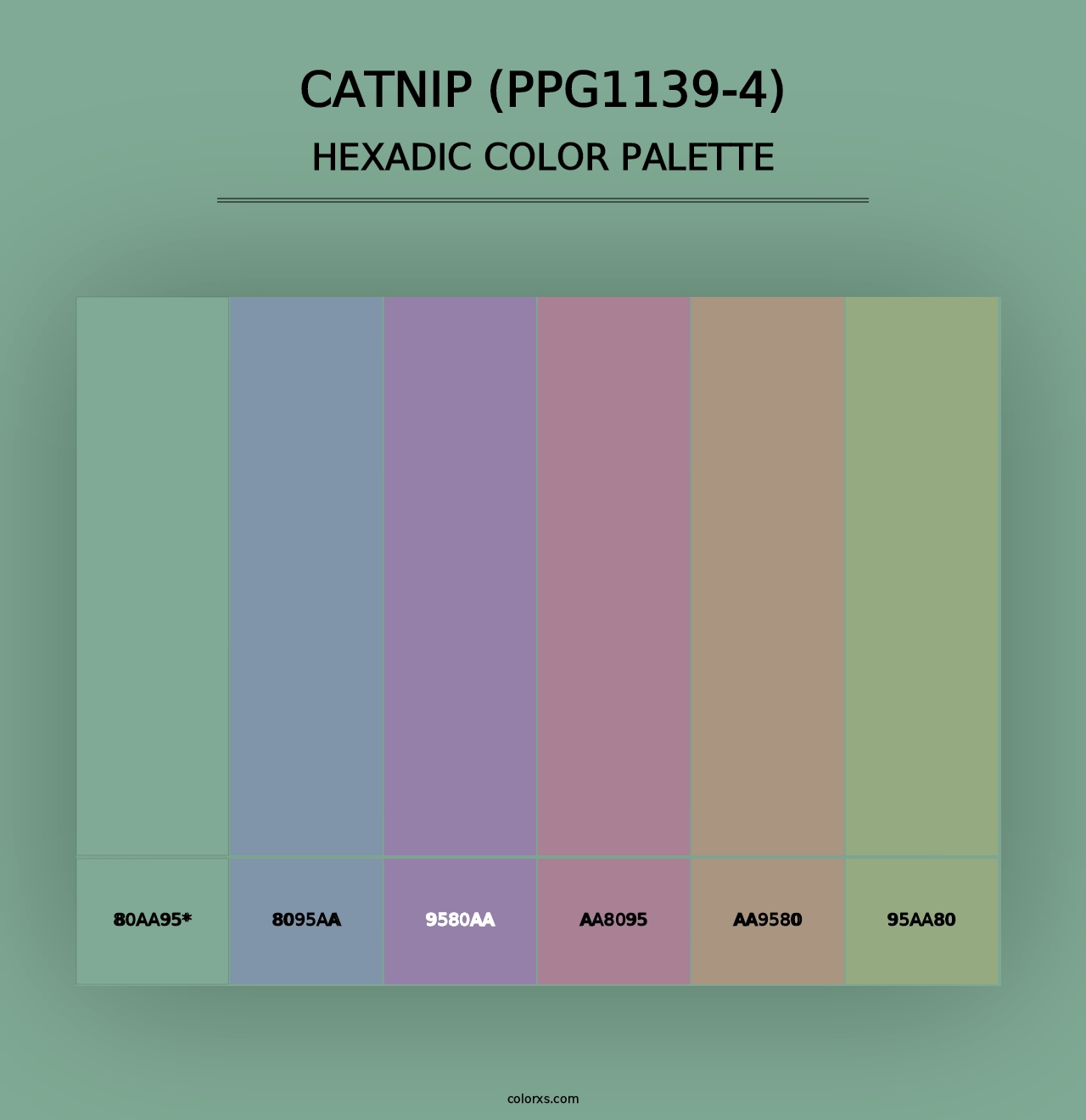 Catnip (PPG1139-4) - Hexadic Color Palette