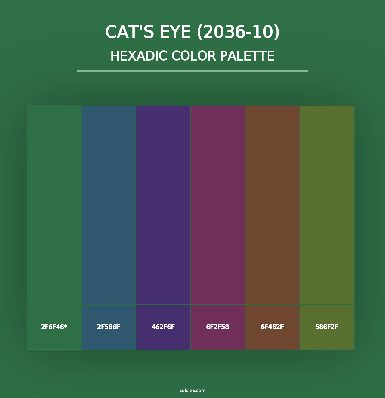 Cat's Eye (2036-10) - Hexadic Color Palette