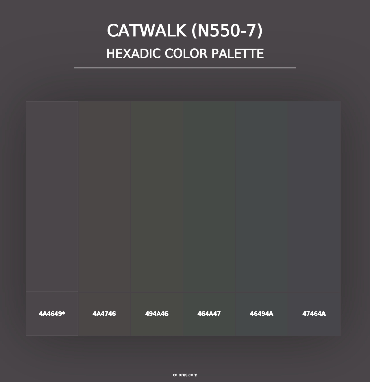 Catwalk (N550-7) - Hexadic Color Palette