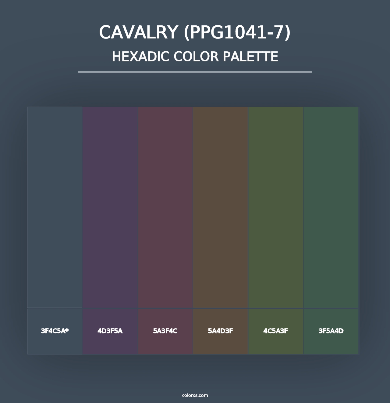 Cavalry (PPG1041-7) - Hexadic Color Palette