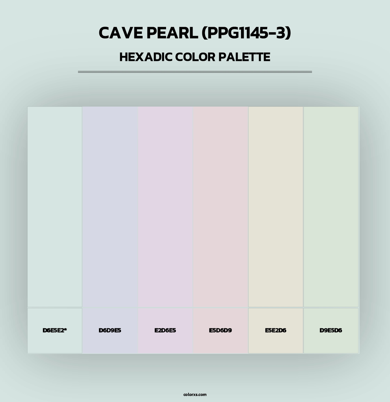 Cave Pearl (PPG1145-3) - Hexadic Color Palette