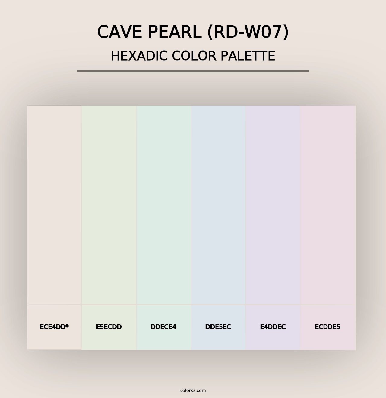 Cave Pearl (RD-W07) - Hexadic Color Palette