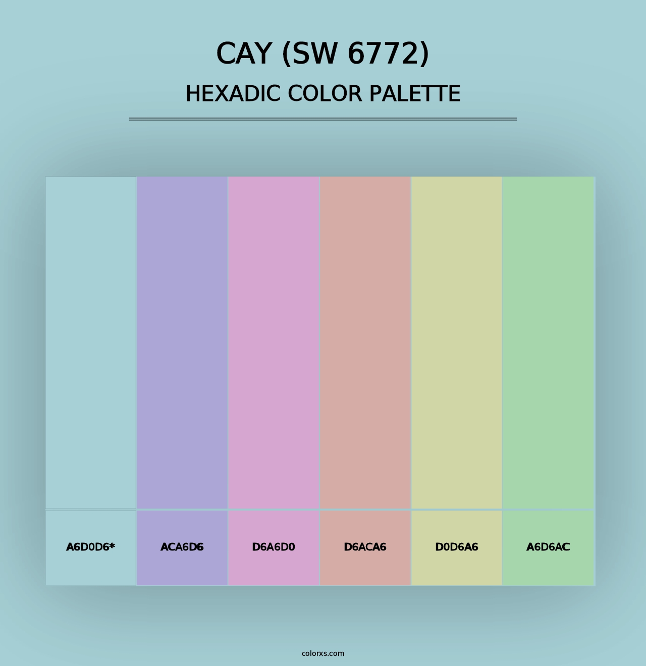 Cay (SW 6772) - Hexadic Color Palette