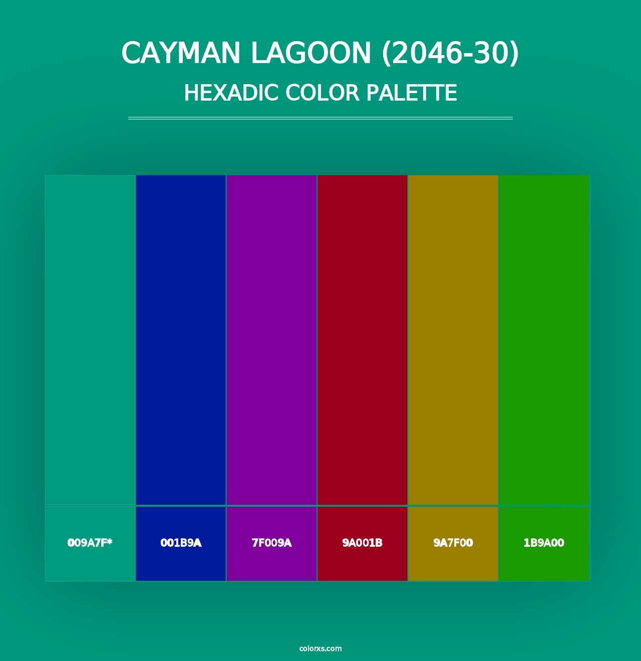 Cayman Lagoon (2046-30) - Hexadic Color Palette