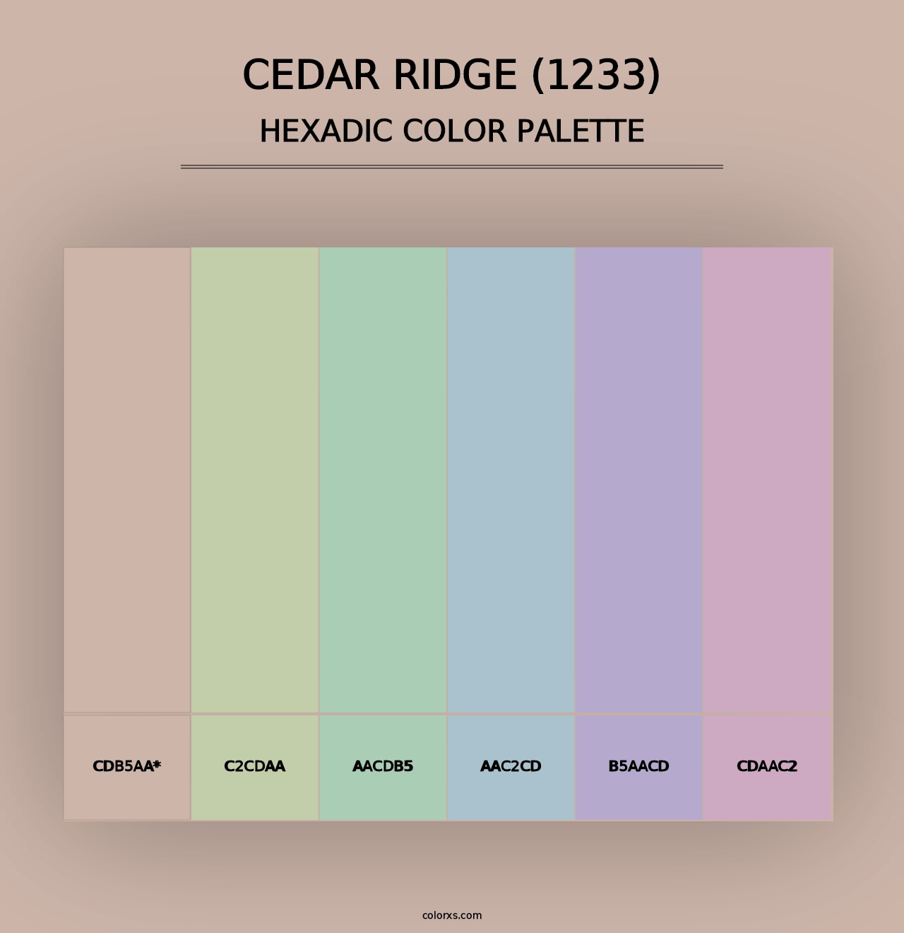 Cedar Ridge (1233) - Hexadic Color Palette