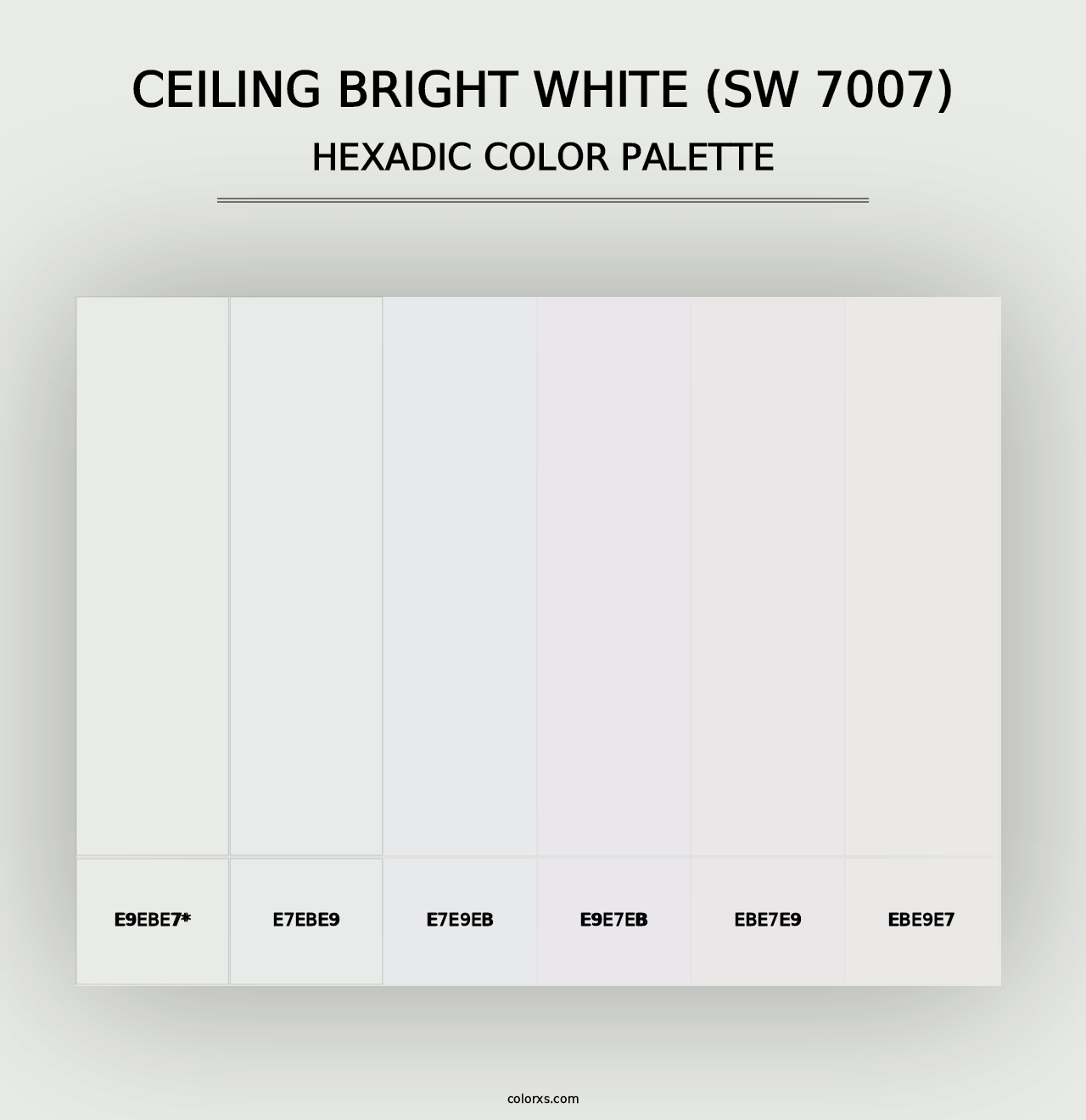 Ceiling Bright White (SW 7007) - Hexadic Color Palette