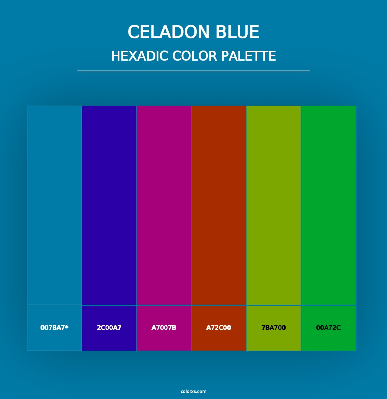 Celadon Blue - Hexadic Color Palette