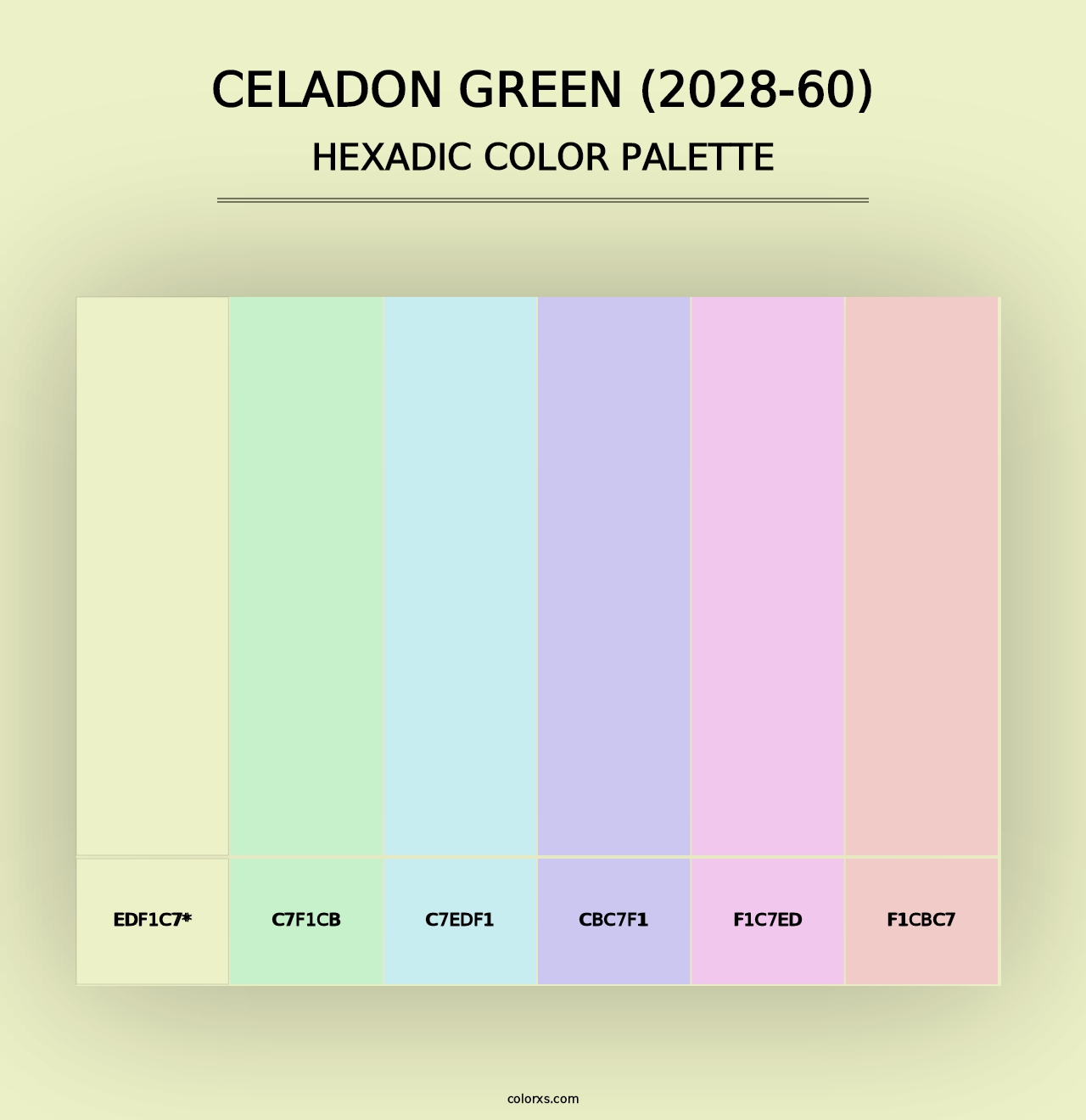 Celadon Green (2028-60) - Hexadic Color Palette