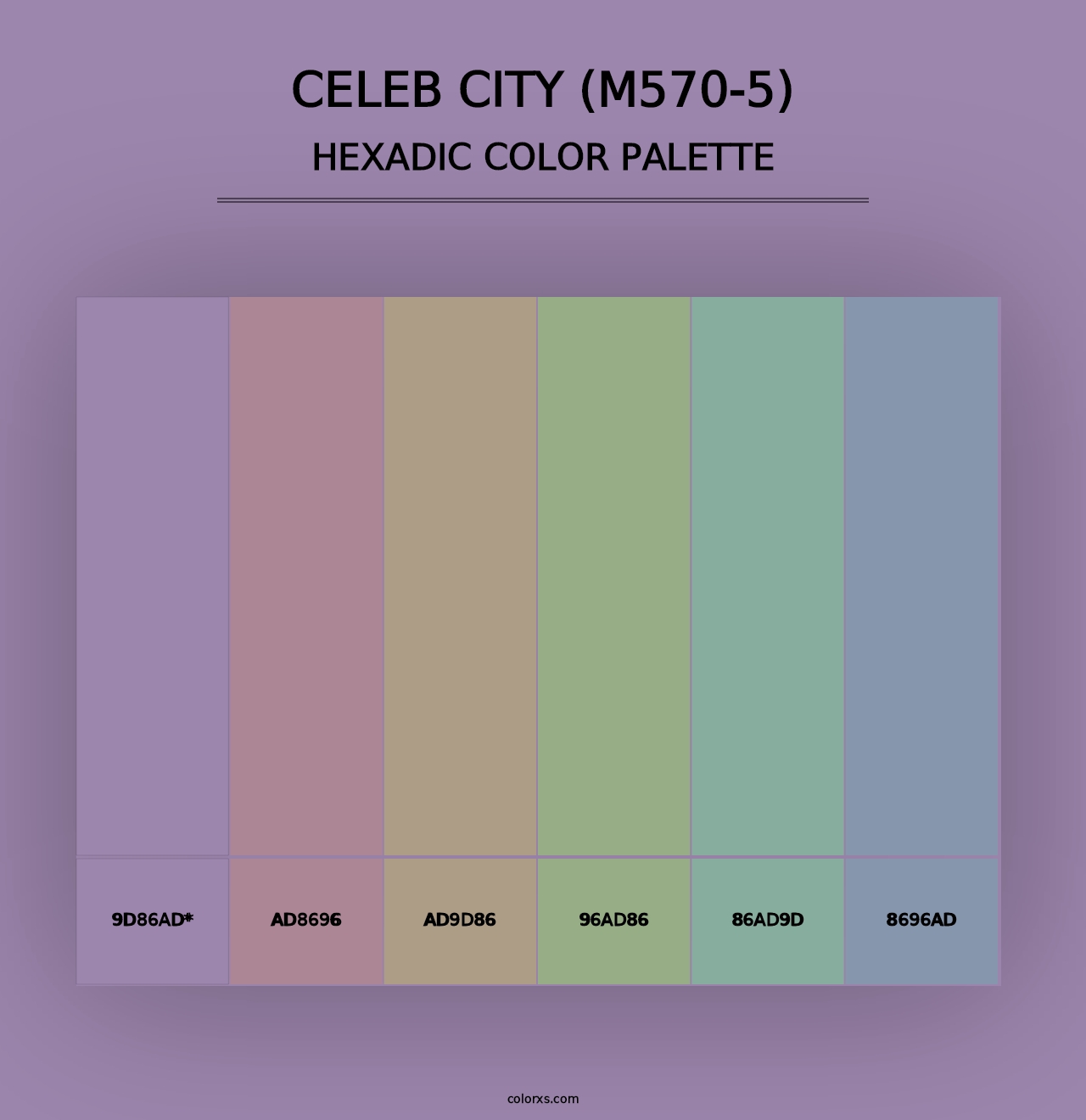 Celeb City (M570-5) - Hexadic Color Palette