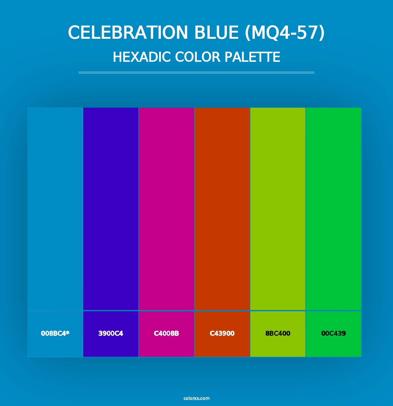 Celebration Blue (MQ4-57) - Hexadic Color Palette