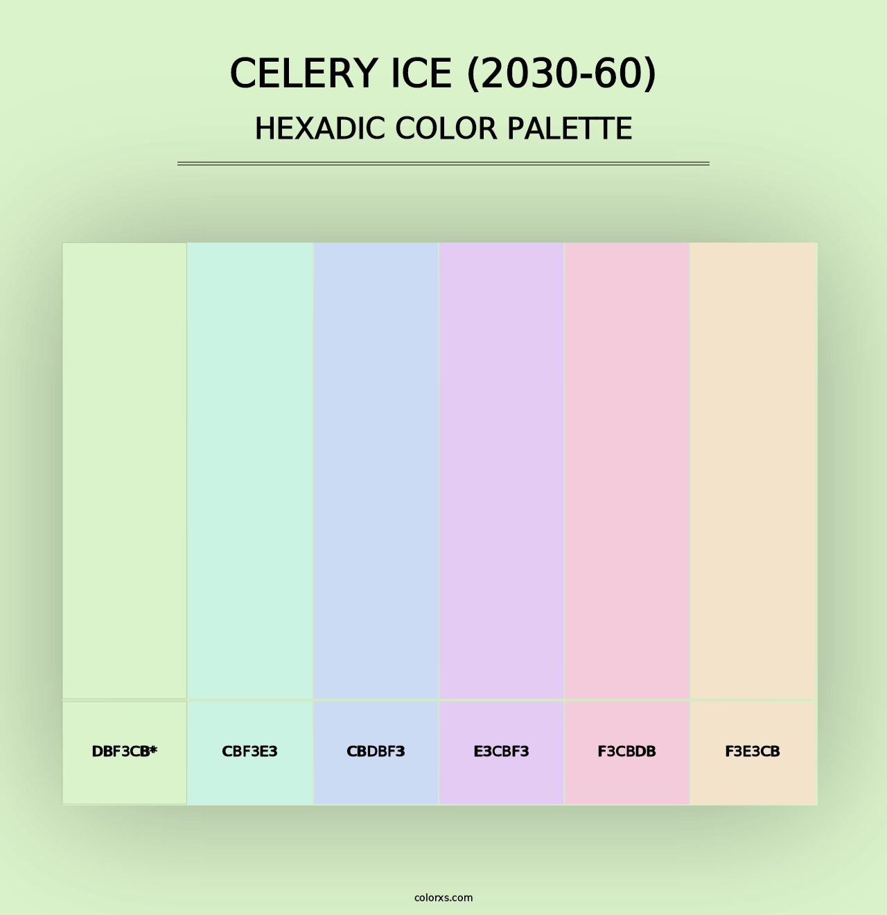 Celery Ice (2030-60) - Hexadic Color Palette