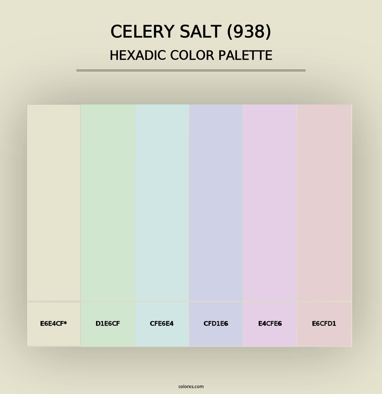 Celery Salt (938) - Hexadic Color Palette