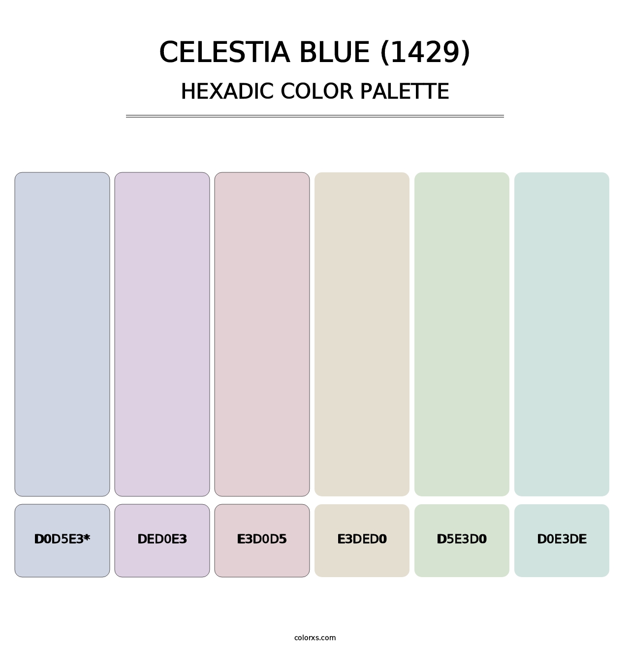 Celestia Blue (1429) - Hexadic Color Palette