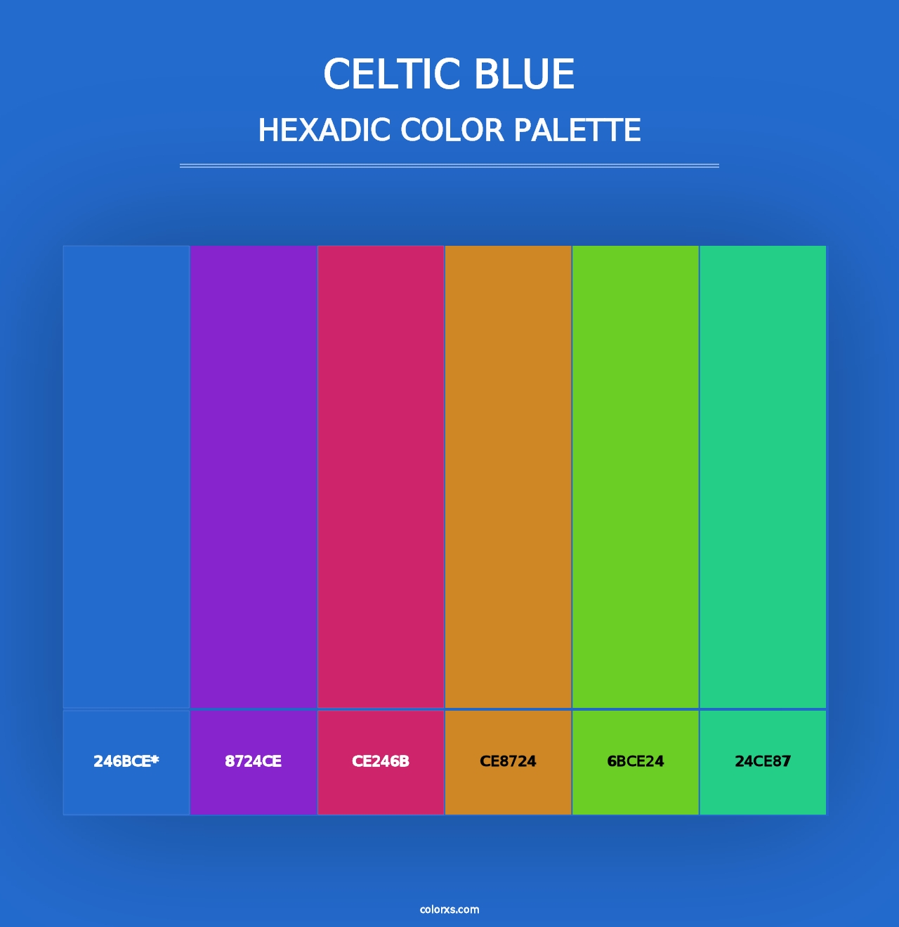 Celtic Blue - Hexadic Color Palette