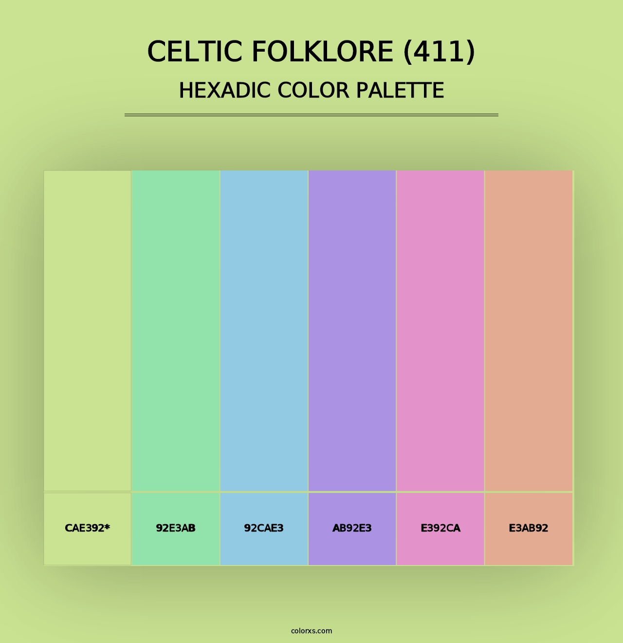 Celtic Folklore (411) - Hexadic Color Palette