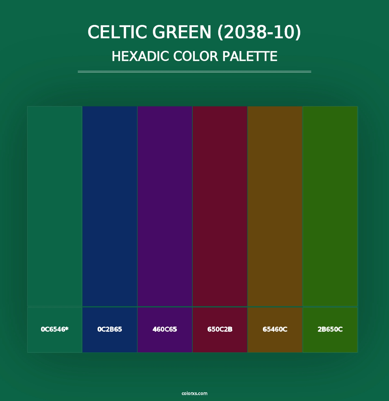 Celtic Green (2038-10) - Hexadic Color Palette