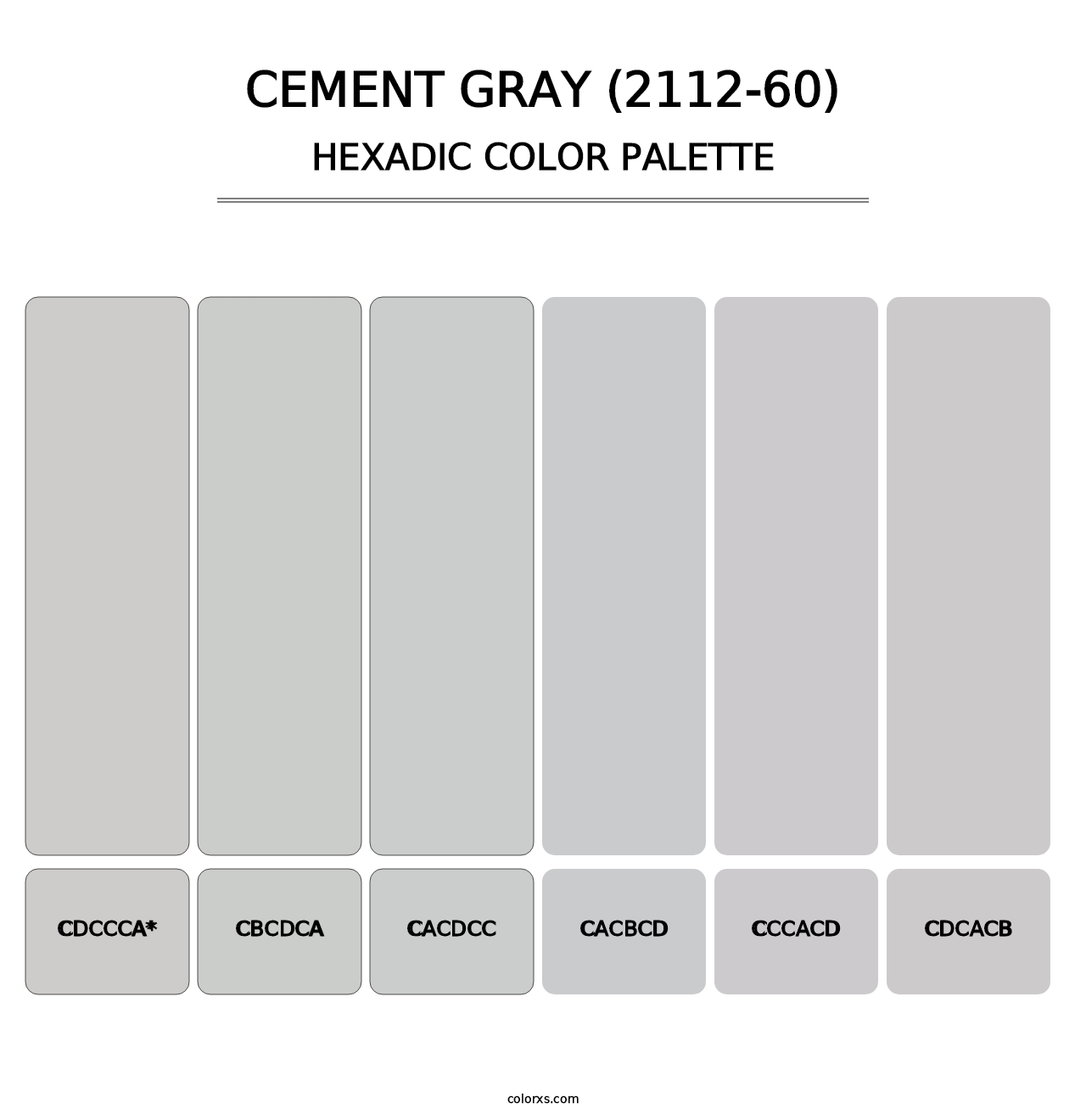 Cement Gray (2112-60) - Hexadic Color Palette