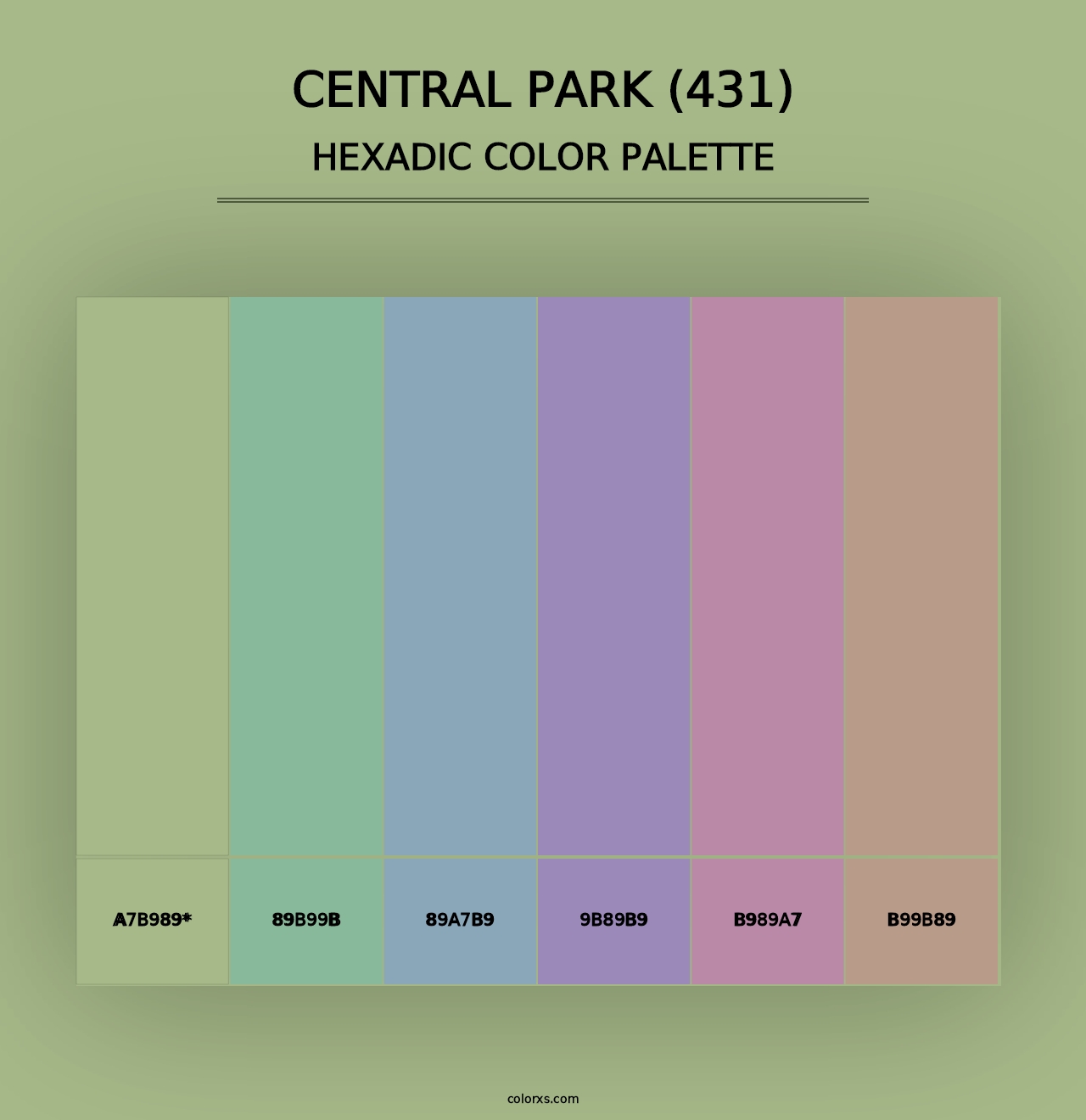 Central Park (431) - Hexadic Color Palette