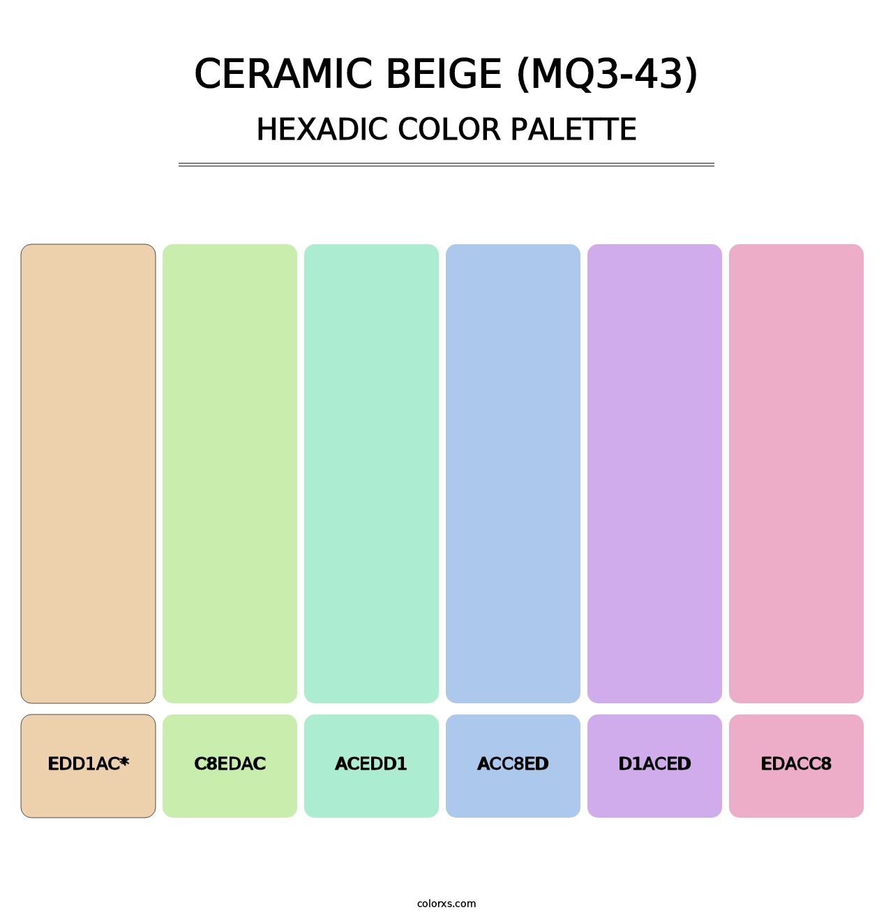 Ceramic Beige (MQ3-43) - Hexadic Color Palette