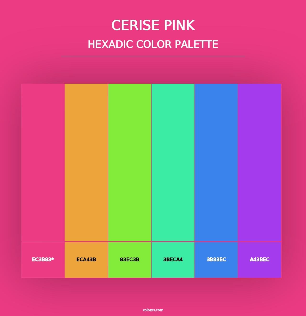 Cerise Pink - Hexadic Color Palette