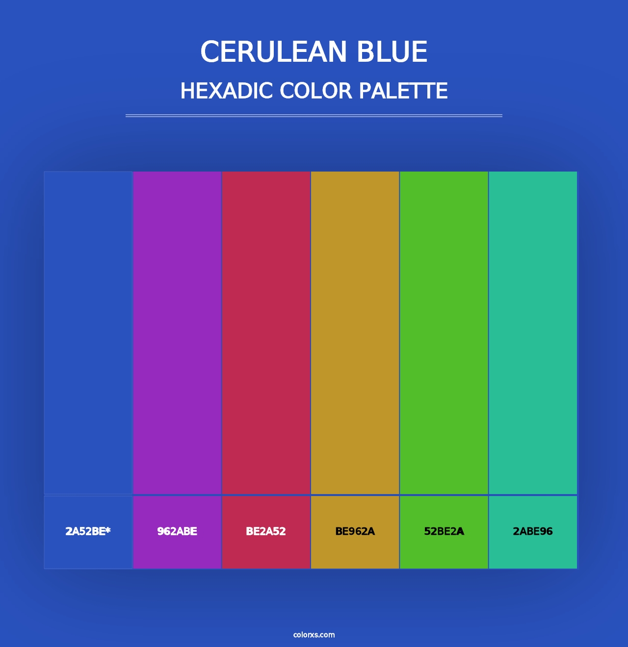 Cerulean blue - Hexadic Color Palette