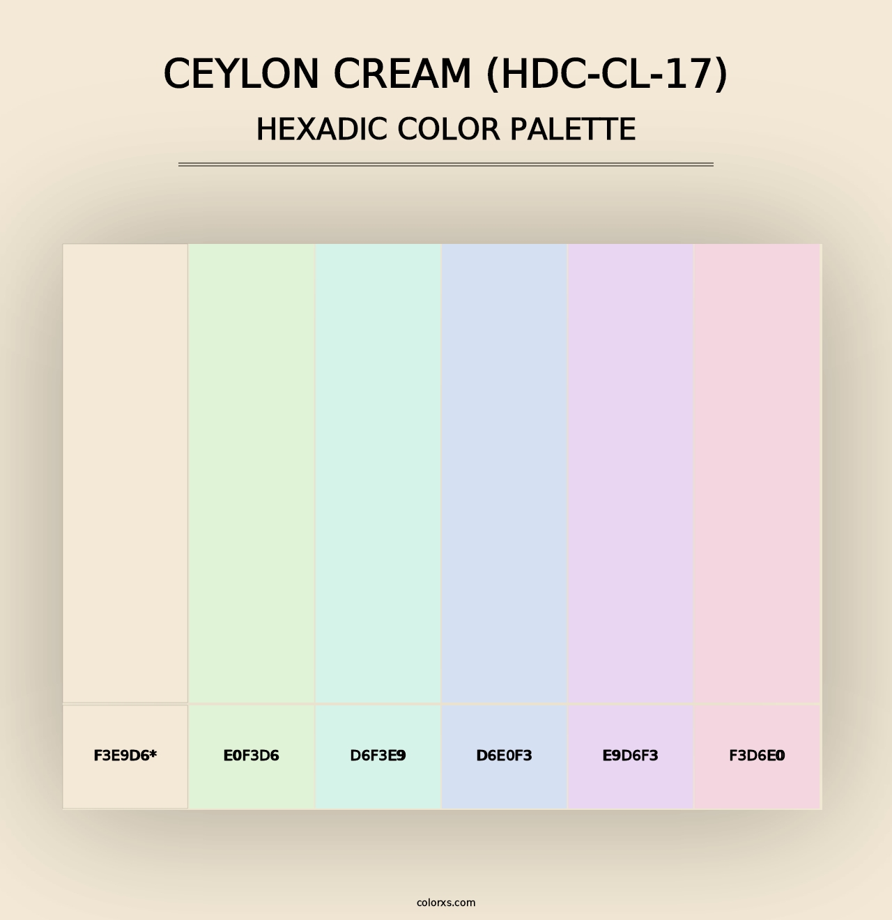 Ceylon Cream (HDC-CL-17) - Hexadic Color Palette